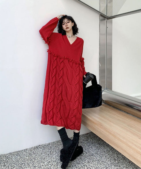 Cross Sweater Dress